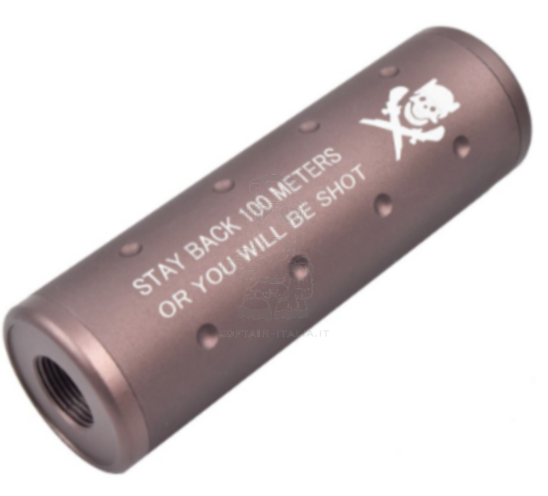 Barrel Extension - Silencer - Silenziatore CW-CCW DX-SX TAN 100mm. Stay Back 100 Meters or You Will Be Shot by Big Dragon
