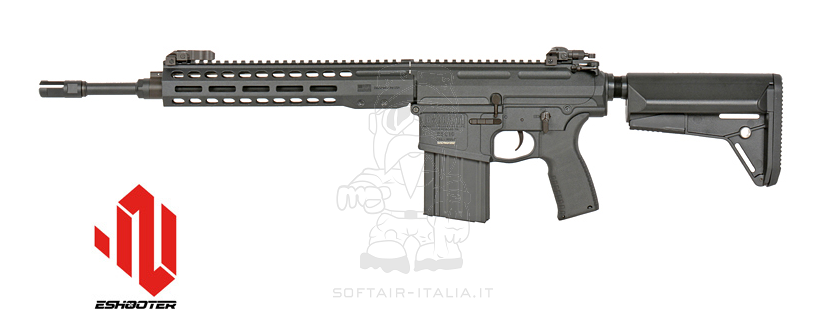 Barrett Rec10 11.5inch M-LOK Handguard DMR Eshooter Kestrel V2 Basic Mosfet cal.7,62 AEG by EGM > Cyma