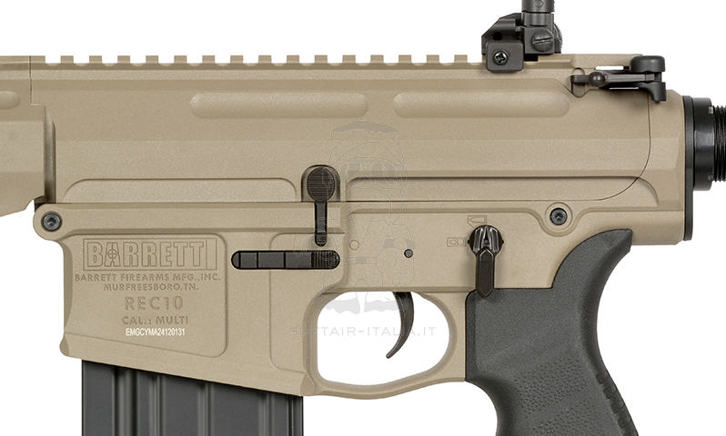 Barrett Rec10 11.5inch M-LOK Handguard DMR Eshooter Kestrel V2 Basic Mosfet cal.7,62 AEG Desert Tan Version by EGM > Cyma