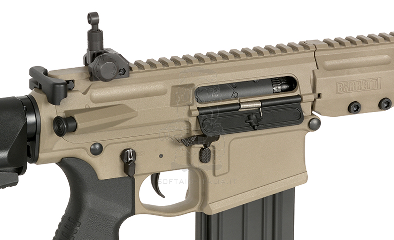 Barrett Rec10 11.5inch M-LOK Handguard DMR Eshooter Kestrel V2 Basic Mosfet cal.7,62 AEG Desert Tan Version by EGM > Cyma
