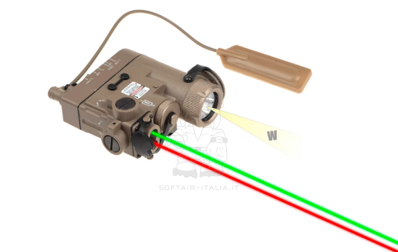 DBAL eMkII TAN Laser Green - Red & Torch Illuminator by WADSN