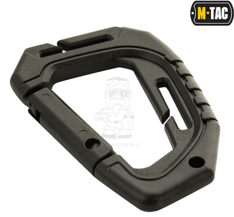 Carabiner Tactical Black Plastic Moschettone by M-TAC