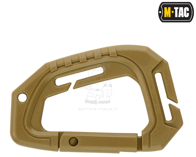 Carabiner Tactical Coyote Tan Plastic Moschettone by M-TAC