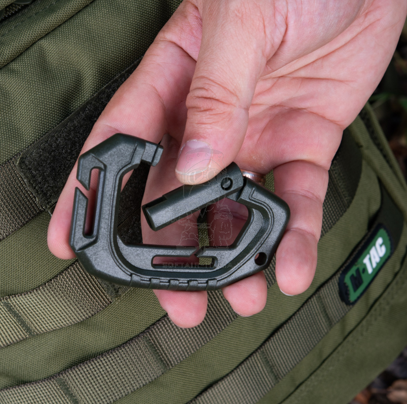 Carabiner Tactical Coyote OD Plastic Moschettone by M-TAC