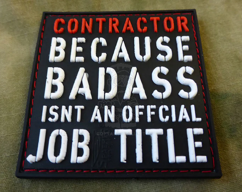Contractor Badass 3D Rubber Patch