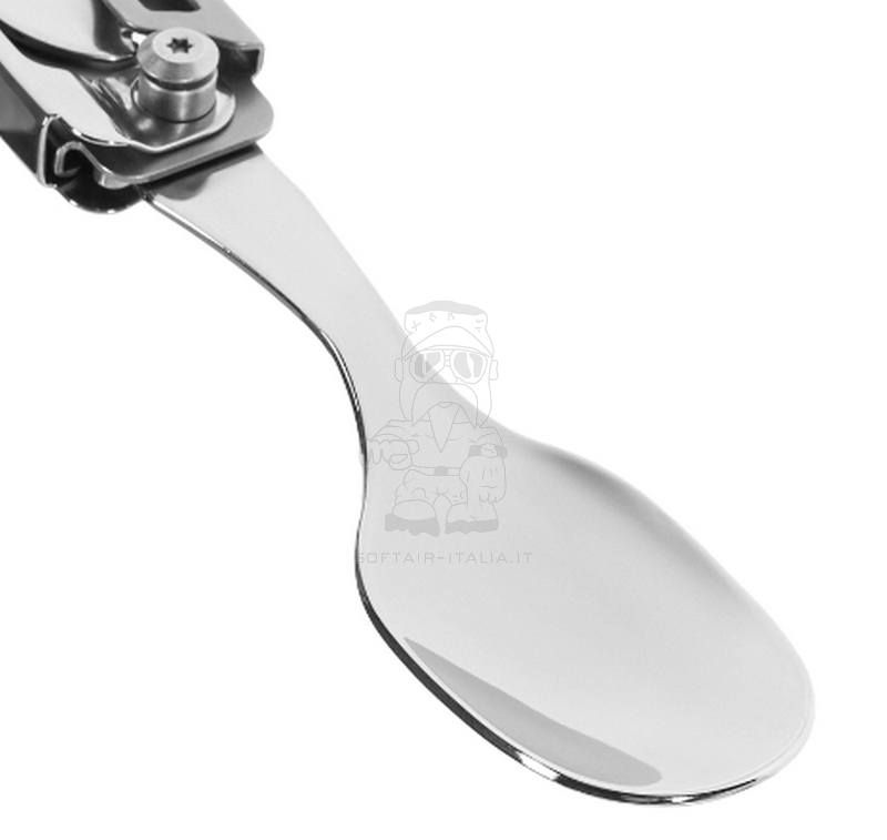 Cutlery Steel Spork Set w. Carabiner by M-TAC