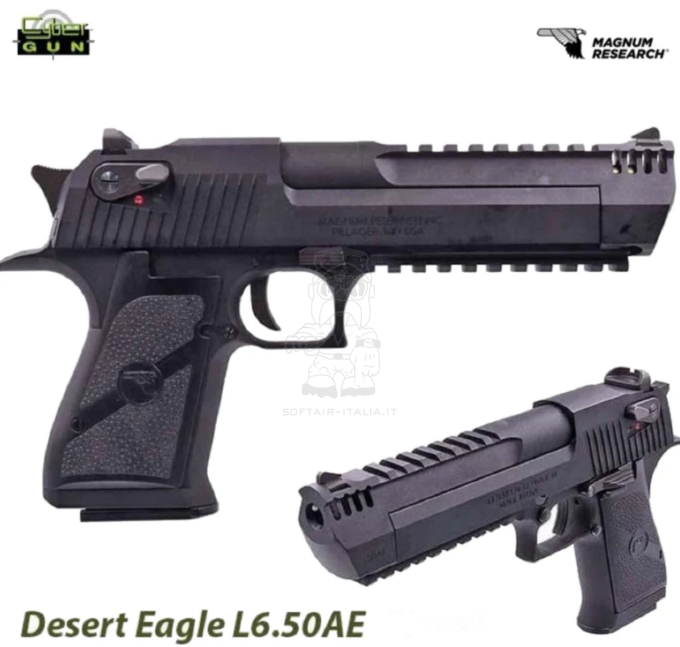 Cybergun > Desert Eagle L6.50AE Magnum Research GBB Full Metal Scritte e Loghi Originali by WE > Cybergun