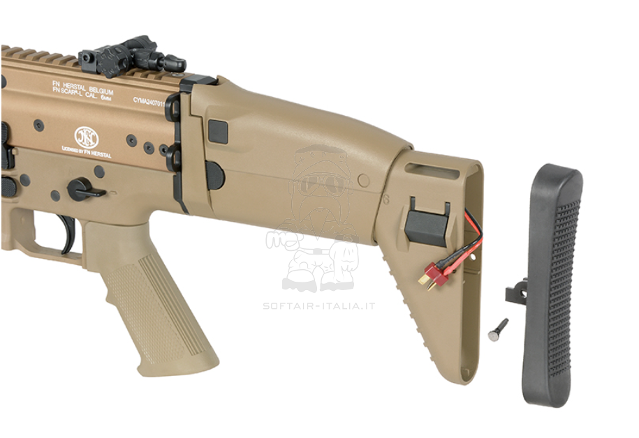Cybergun Licensed FN Scar-L Desert Tan Dark Earth Eshooter ETU - Mosfet AEG by Cyma > Cybergun