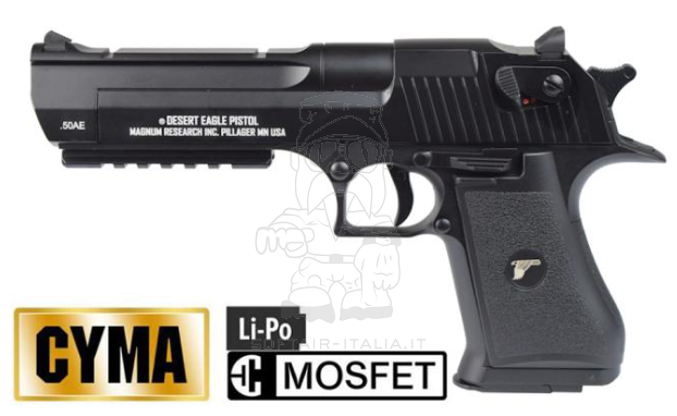 Desert Eagle .50AE Original Licensed Markings Mosfet AEP Upgraded Metal Slide Airsoft Electric Pistol by Cyma