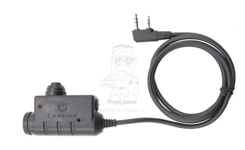 EARMOR Kenwood - Baofeng - Wouxun & Similars M51 PTT 2 Pin Connector MIL-STD 4-pin Nexus TP-120 / 7.0 NATO by Earmor