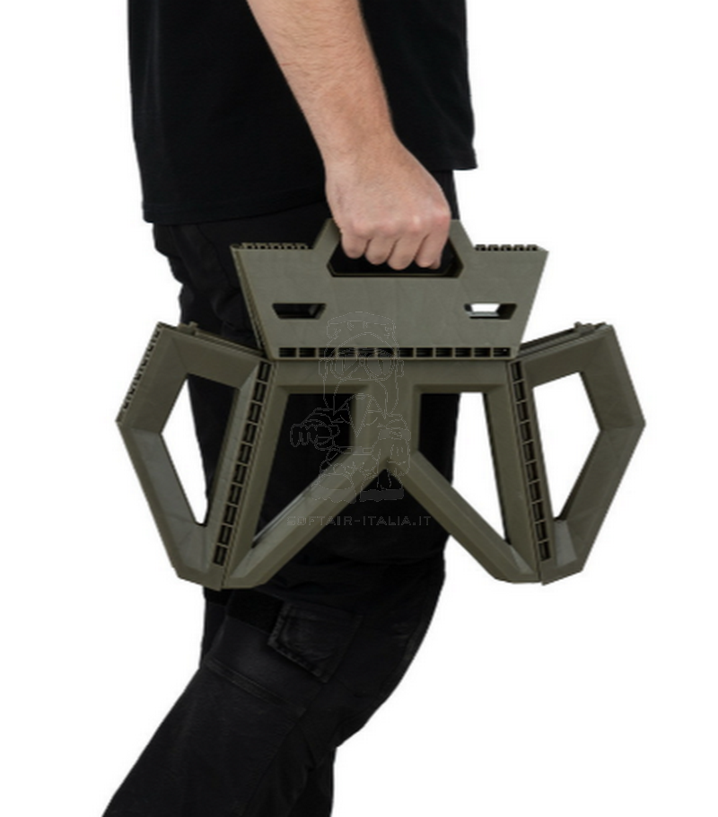 Foldable OD Stool Folded 49 x 33,5cm. Sgabello Pieghevole