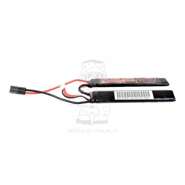 Li-Po Battery Batteria 7.4v. x 1600mAh 20C Nunchuck (2x) 120 x 5 x 6mm. by Fuel RC