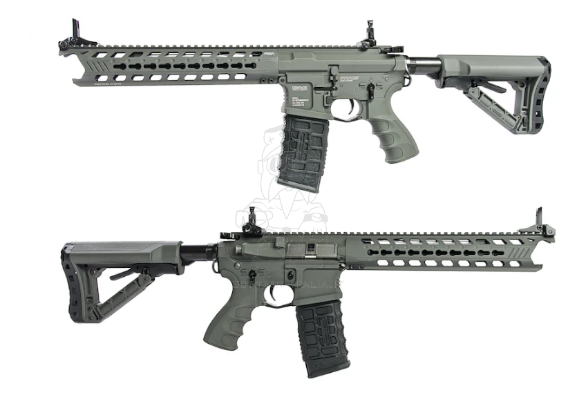 G&G Predator KeyMod GC16 Battle Ship Grey ETU - Mosfet AEG Rifle by G&G