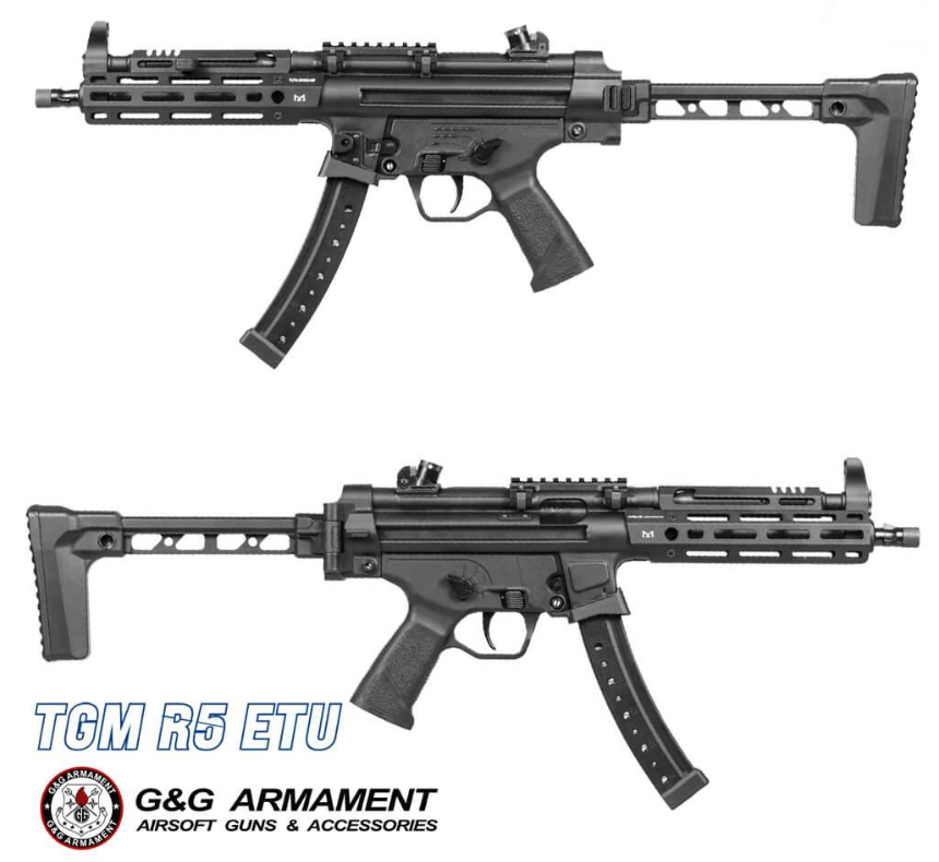G&G TGM MP5 Type ETU 2.0 M-Lok 2024 Updated Mosfet CHFS Conductive Hinge Folding Stock by G&G