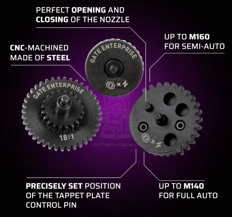 Gate 18:1 CNC EON Steel Gear Set by Gate