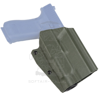 GLOCK Kydex Quick Pull G17 - 19 - 19x - 45 Torch TLR-1 Compatible OD Version Fondina by Wosport