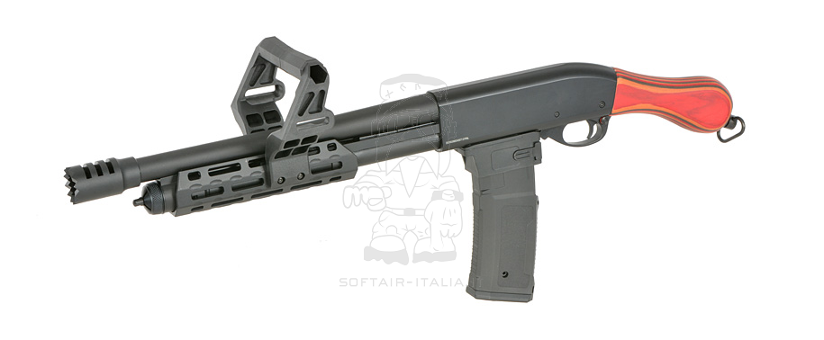 Golden Eagle Alpha Tactical A.T.P The Judgement Pumping Handle 7" M-LOK M4 Mag 1 Joule Gas Shotgun by Golden Eagle