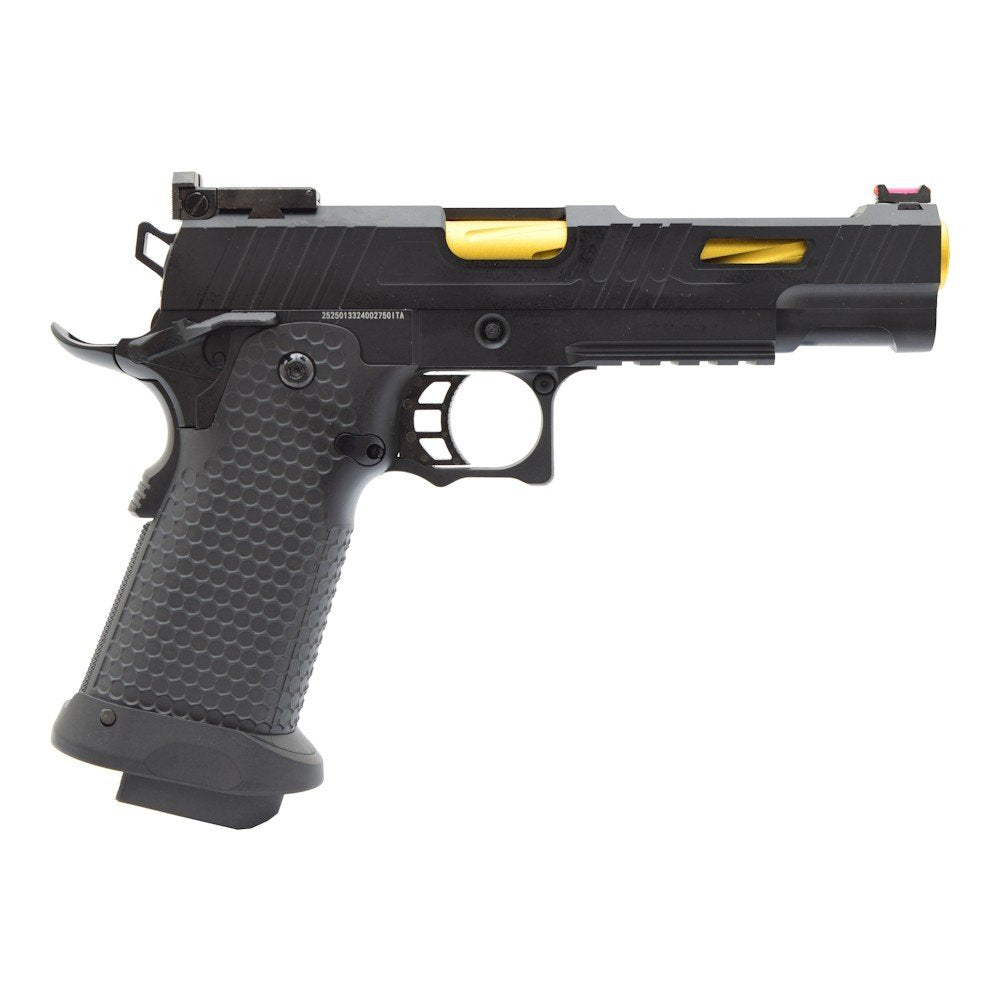 Golden Eagle Hi-Capa 5.1 Hex Cut Custom Type Full Metal GBB Gas Blow Back Airsoft Pistol by Golden Eagle