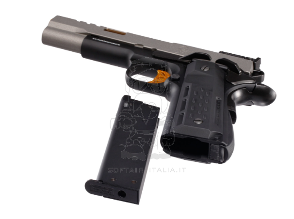 GX45 Mk.V Grey - Gold Version Full Metal GBB Gas BlowBack Airsoft Pistol GAS-GPM-MKV-ABB-ECM by G&G
