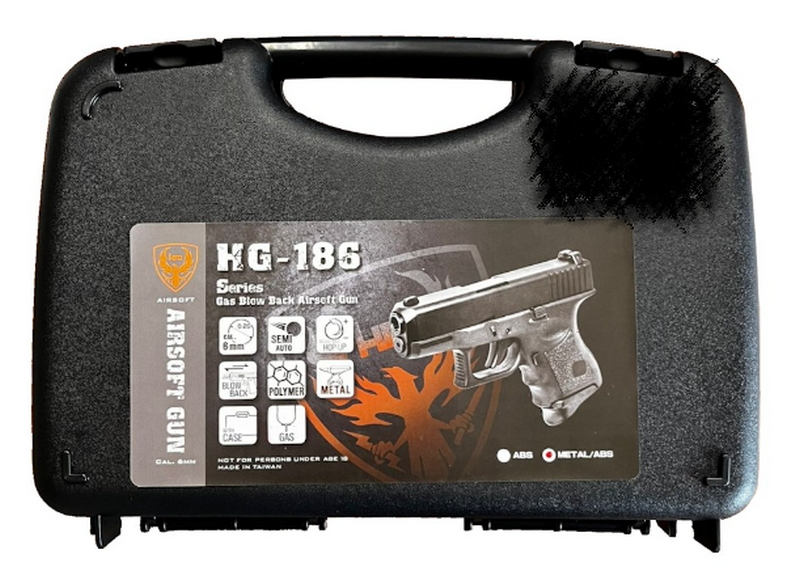 HFC G26 Gen. 3 Metal Slide Gas Airsoft Pistol by HFC