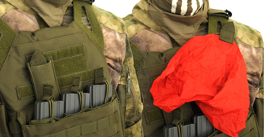 Hitmarker Dead Red Rag Pouch OD Tasca Colpito Verde OD by 8Fields