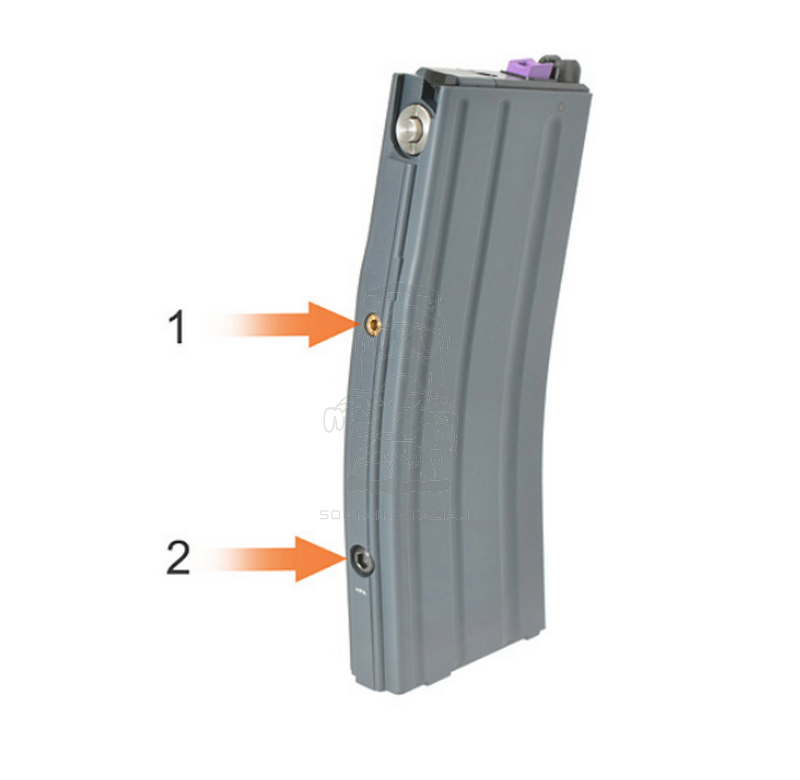 HPA & Gas M4 - AR15 Stanag 30bb Magazine Caricatore by Cyma