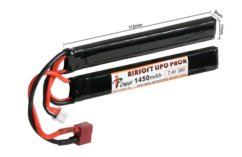 iPower Battery LiPo 1450mAh7.4V 20C T-Deans Plug Batteria by iPower 0