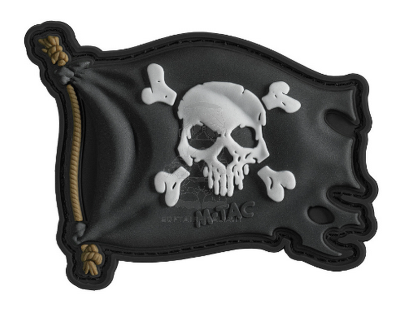 Jolly Roger BK Black PVC Patch by M-TAC