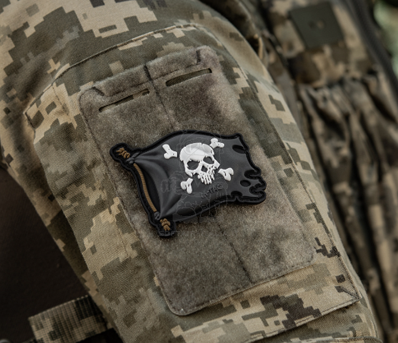 Jolly Roger BK Black PVC Patch by M-TAC