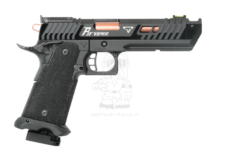 JW4 John Wick 4 Taran Tactical Innovations Black Pit Viper Upgraded Version GBB Gas Blow Back Airsoft Pistol by Jag Arms