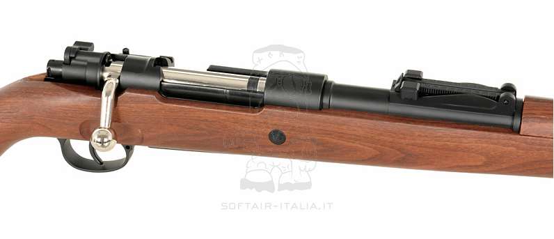 K98 WWII KAR98K Mauser Karabiner Abs Wood Type Stock Shells Ejecting Spring Power by Double Bell