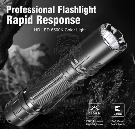 Klarus XT2CR Pro 2100 Lumen LED XHP35 HD 240m Beam Range Rechargeable Tactical Flashlight Torcia Ricaricabile by Klarus