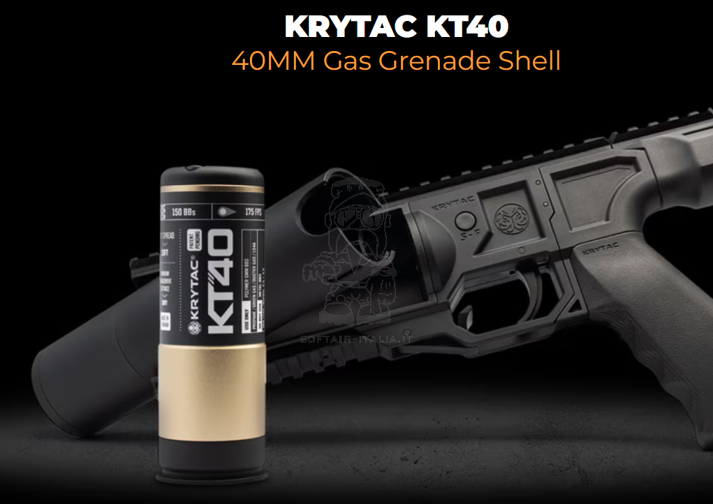 Krytac KT40 40mm. Gas Grenade Airsoft Shell 150bb by Krytac
