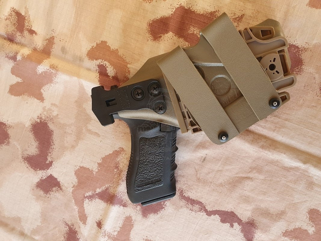 OFFERTE SPECIALI -SPECIAL OFFERS: Kydex Gladiator's Blade Fondinda Tan MOLLE - Cintura per Glock 17 by Gladiator's Blade