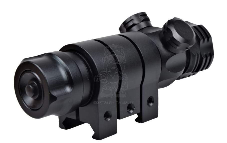 Laser Rosso Full Metal Red Laser Weaver - Picatinny w. Barrel Mount e Comando Remoto by Js-Tactical