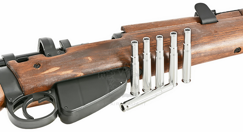 Lee Enfield SMLE NO.1 MK III Full Wood & Metal 6 Shells Ejecting Spring Bolt Action Rifle by Double Bell