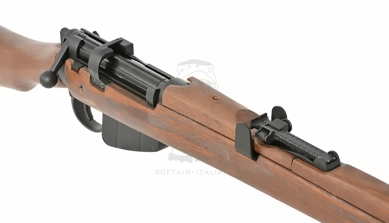 Lee Enfield SMLE NO.1 MK III Full Wood & Metal 6 Shells Ejecting Spring Bolt Action Rifle by Double Bell