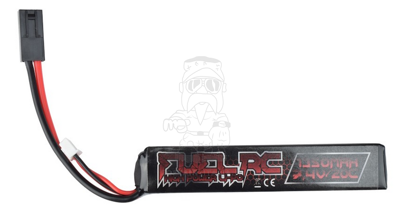 Li-Po Battery Batteria 7.4v. x 1350mAh 20C Stick 105 x 19 x 10mm. by Fuel RC