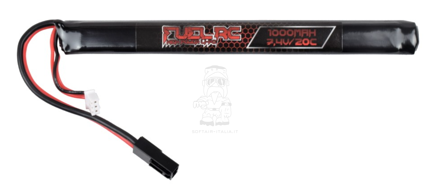 Li-Po Battery Batteria 7.4V x 1000mAh 20C Long Slim Stick by Fuel RC