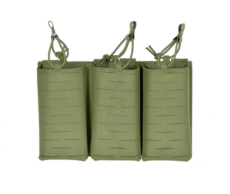 M4 - AR15 - AK 3 x Magazines MOLLE Pouch Laser Cut OD by 8Fields