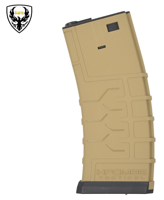M4 - AR15 - M16 cal.5,56 & Similar 300bb DE Dark Earth Desert Tan Flash Polymer Magazine Caricatore by HFC
