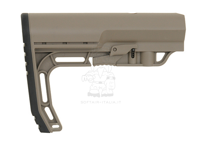 M4 - AR15 MFT Type Minimalist Tan Retractable Stock by Big Dragon