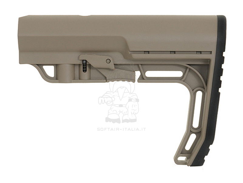 M4 - AR15 MFT Type Minimalist Tan Retractable Stock by Big Dragon