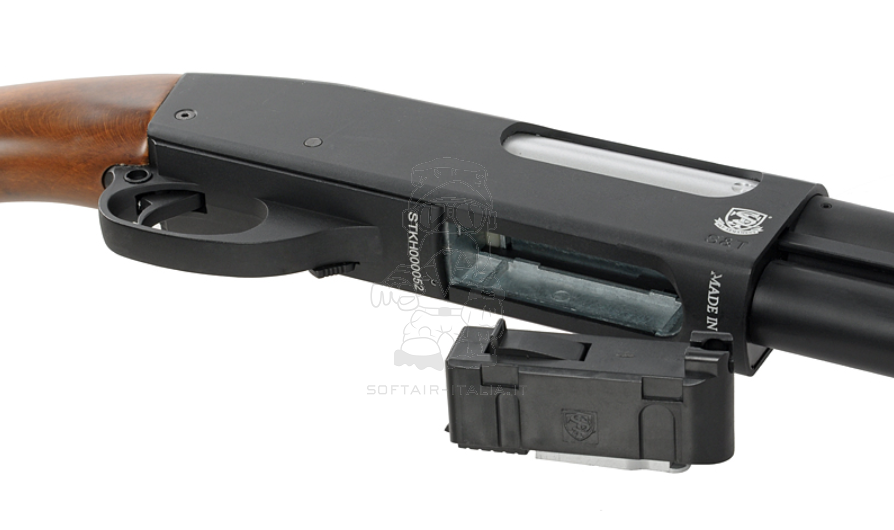 M870 Super Magnum Spring Shotgun Full Wood & Metal by S&T