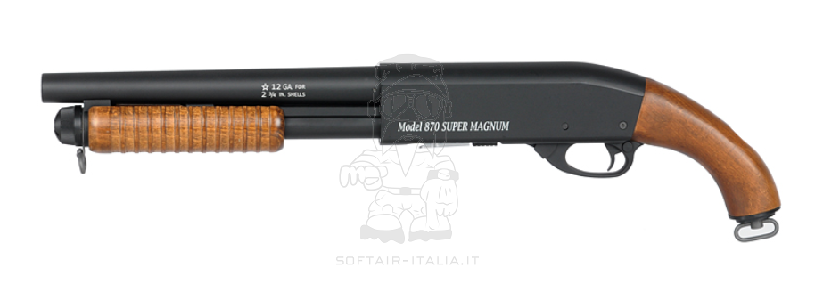 M870 Super Magnum Spring Shotgun Full Wood & Metal by S&T