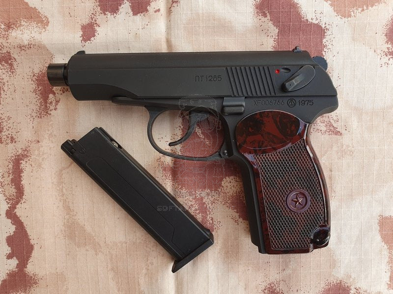 Makarov PM Pistolet MKW Espionage GBB Heavyweight System 7 GBB Gas Blow Back Airsoft Pistol by KSC