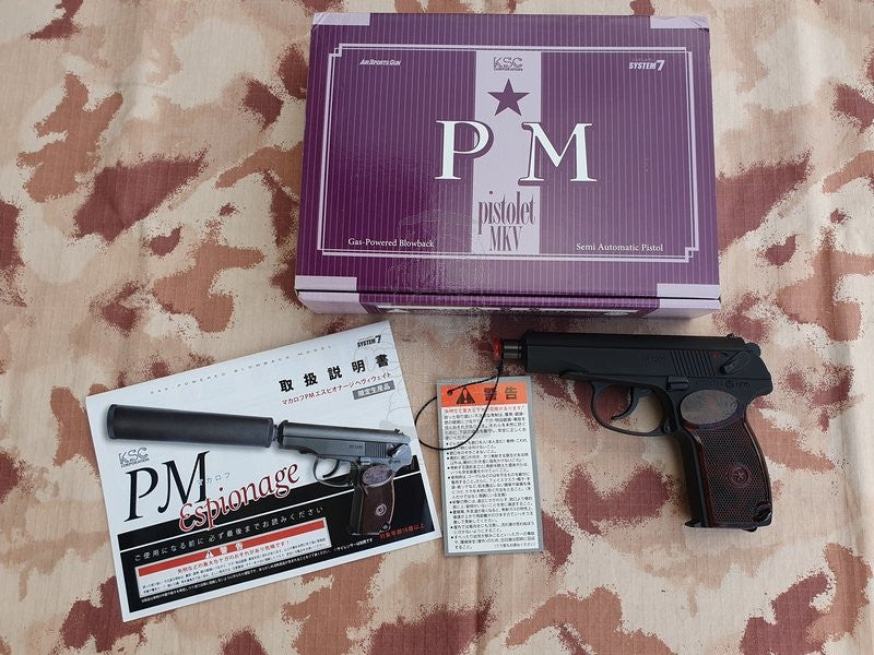 Makarov PM Pistolet MKW Espionage GBB Heavyweight System 7 GBB Gas Blow Back Airsoft Pistol by KSC