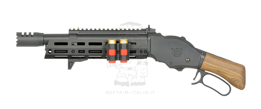 Mare's Leg Winchester Type Gas 1 Joule Lever Action Shotgun Full Wood & Metal by Golden Eagle