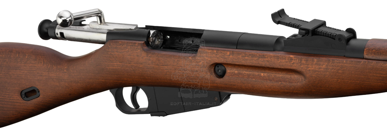 Mosin Nagant M1891.30 Shell (K98) Ejecting Full Wood & Metal Spring Power Sniper Rifle by Double Bell