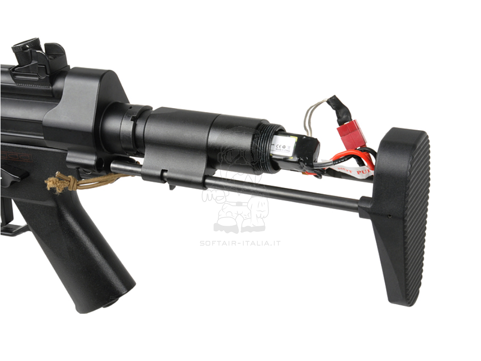 MP5 PDW Retractable Stock w. Battery Compartment Calcio Telescopico con Vano Batteria by Cyma